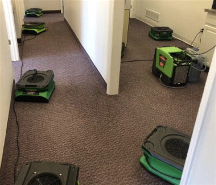 air movers at commercial cleanup