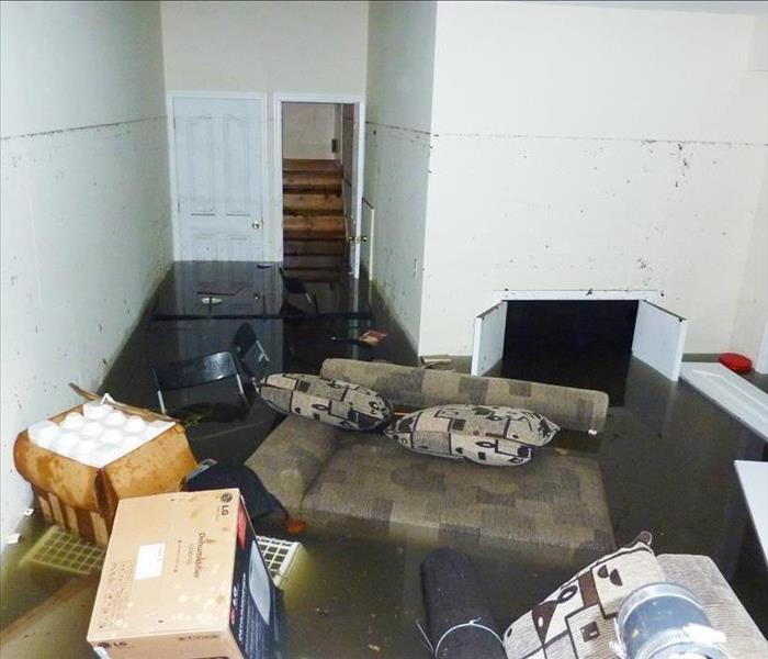 Completely flooded basement