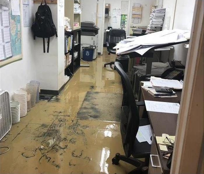 Mud on an office floor